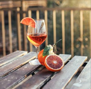 cocktail cbd aperol spritz chilled